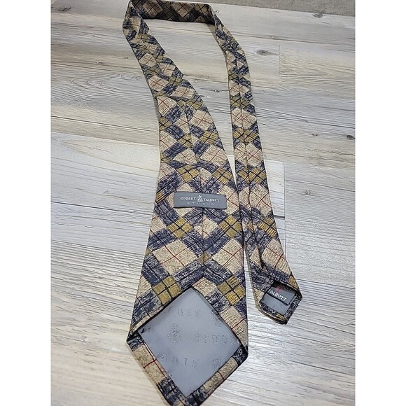 ROBERT TALBOTT Studio Mens 100% Silk Tie USA Designer Geometric Classic 57" - Picture 8 of 8